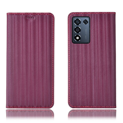 Custodia Portafoglio In Pelle Cover con Supporto H23P per Oppo K9S 5G Rosso Rosa