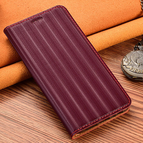 Custodia Portafoglio In Pelle Cover con Supporto H23P per Xiaomi Redmi 10X Pro 5G Rosso Rosa