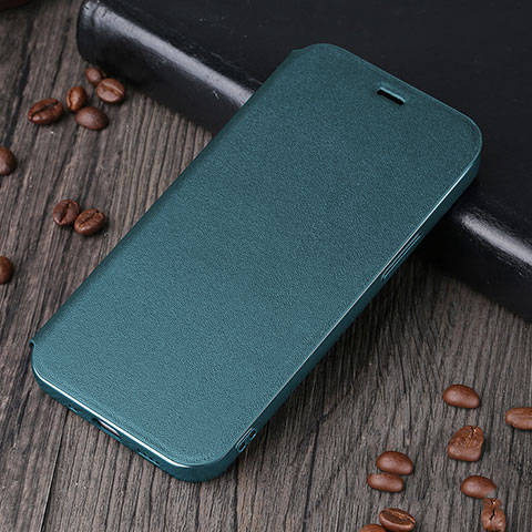 Custodia Portafoglio In Pelle Cover con Supporto H25 per Apple iPhone 13 Pro Verde