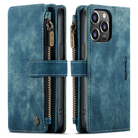 Custodia Portafoglio In Pelle Cover con Supporto H27 per Apple iPhone 13 Pro Max Blu