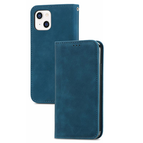 Custodia Portafoglio In Pelle Cover con Supporto H30 per Apple iPhone 15 Blu