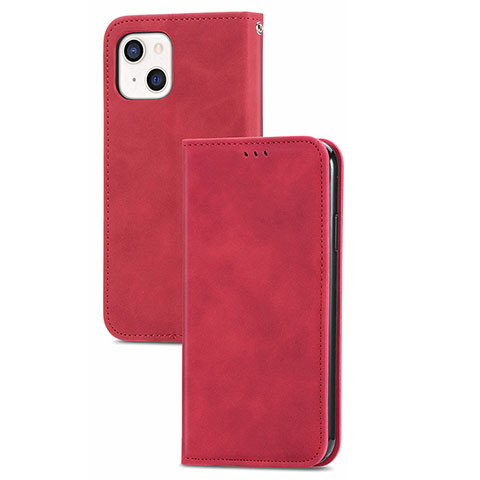 Custodia Portafoglio In Pelle Cover con Supporto H30 per Apple iPhone 15 Plus Rosso