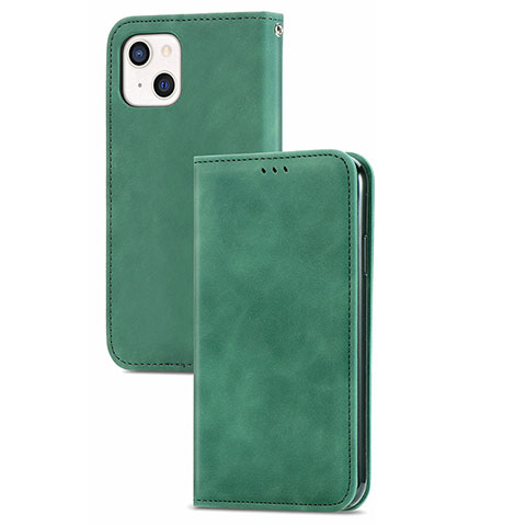 Custodia Portafoglio In Pelle Cover con Supporto H30 per Apple iPhone 15 Plus Verde