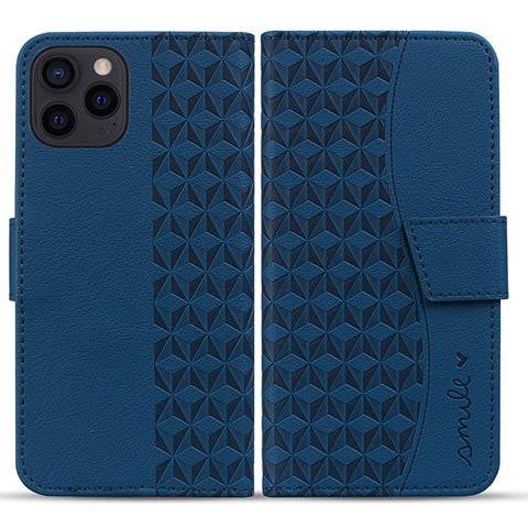 Custodia Portafoglio In Pelle Cover con Supporto HF1 per Apple iPhone 15 Pro Max Blu