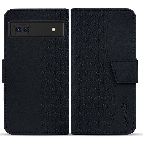 Custodia Portafoglio In Pelle Cover con Supporto HF1 per Google Pixel 7 5G Nero