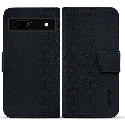 Custodia Portafoglio In Pelle Cover con Supporto HF1 per Google Pixel 7a 5G Nero