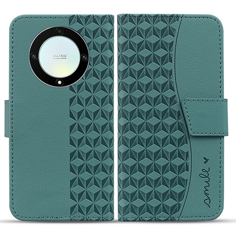 Custodia Portafoglio In Pelle Cover con Supporto HF1 per Huawei Mate 60 Verde