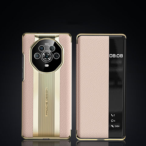 Custodia Portafoglio In Pelle Cover con Supporto JB2 per Huawei Honor Magic4 5G Oro