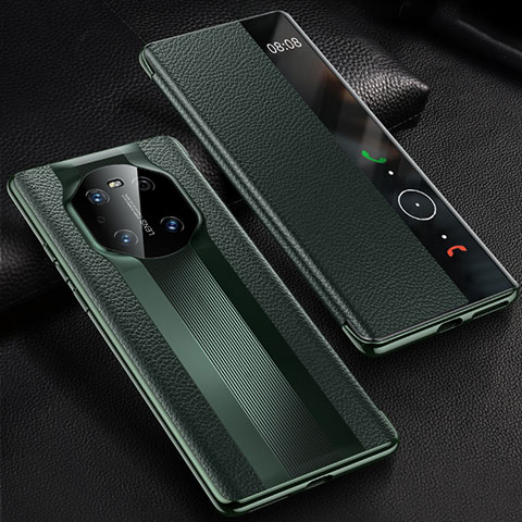 Custodia Portafoglio In Pelle Cover con Supporto K01 per Huawei Mate 40E 5G Verde Notte