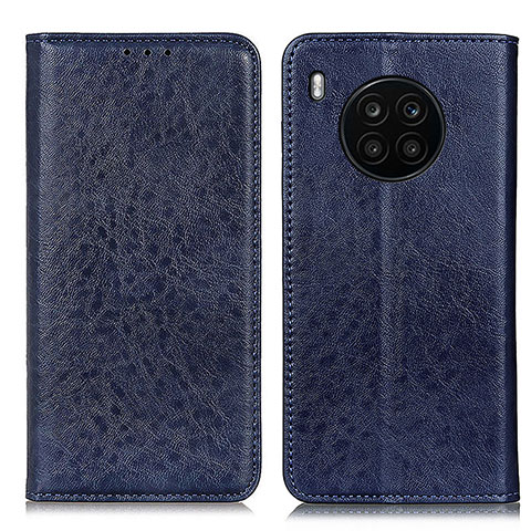 Custodia Portafoglio In Pelle Cover con Supporto K01Z per Huawei Nova 8i Blu