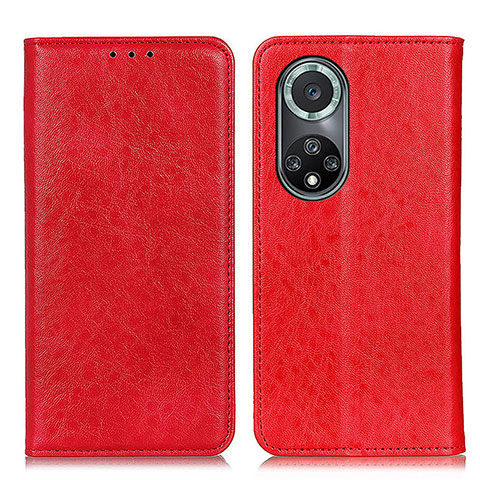 Custodia Portafoglio In Pelle Cover con Supporto K01Z per Huawei Nova 9 Pro Rosso