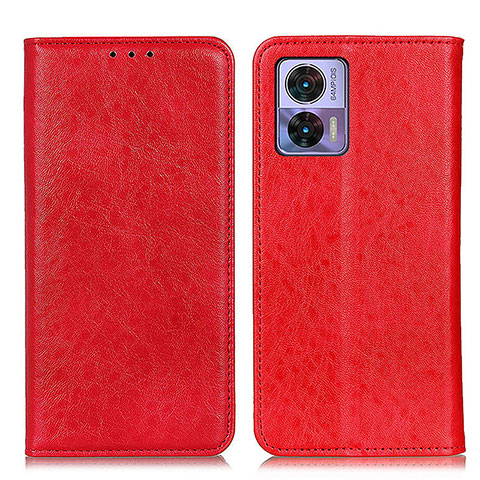 Custodia Portafoglio In Pelle Cover con Supporto K01Z per Motorola Moto Edge 30 Neo 5G Rosso