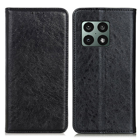 Custodia Portafoglio In Pelle Cover con Supporto K01Z per OnePlus 10 Pro 5G Nero