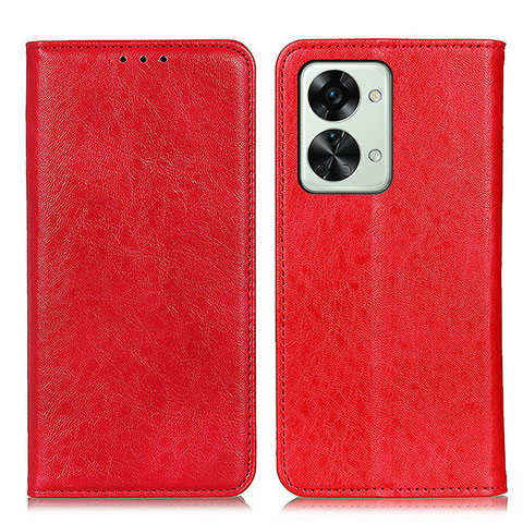 Custodia Portafoglio In Pelle Cover con Supporto K01Z per OnePlus Nord 2T 5G Rosso