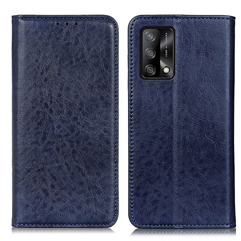 Custodia Portafoglio In Pelle Cover con Supporto K01Z per Oppo A95 4G Blu