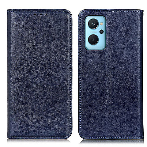 Custodia Portafoglio In Pelle Cover con Supporto K01Z per Oppo K10 4G Blu