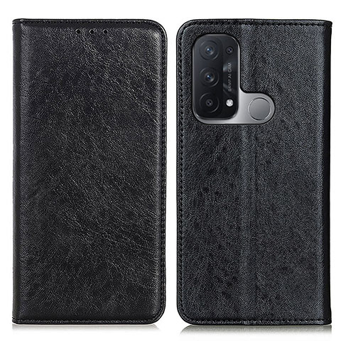 Custodia Portafoglio In Pelle Cover con Supporto K01Z per Oppo Reno5 A Nero