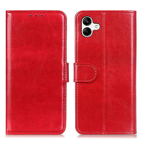 Custodia Portafoglio In Pelle Cover con Supporto K01Z per Samsung Galaxy A04E Rosso