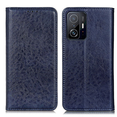 Custodia Portafoglio In Pelle Cover con Supporto K01Z per Xiaomi Mi 11T 5G Blu