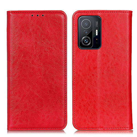 Custodia Portafoglio In Pelle Cover con Supporto K01Z per Xiaomi Mi 11T 5G Rosso