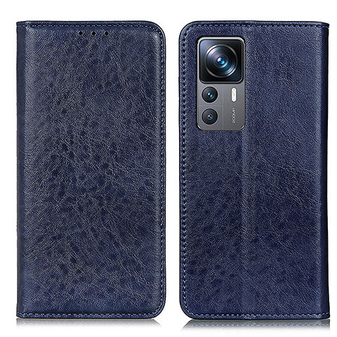 Custodia Portafoglio In Pelle Cover con Supporto K01Z per Xiaomi Mi 12T Pro 5G Blu