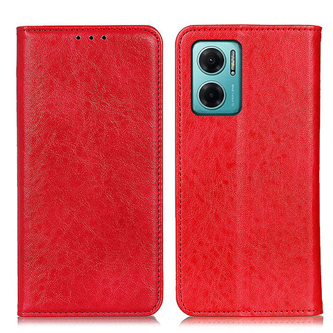 Custodia Portafoglio In Pelle Cover con Supporto K01Z per Xiaomi Redmi 10 Prime Plus 5G Rosso