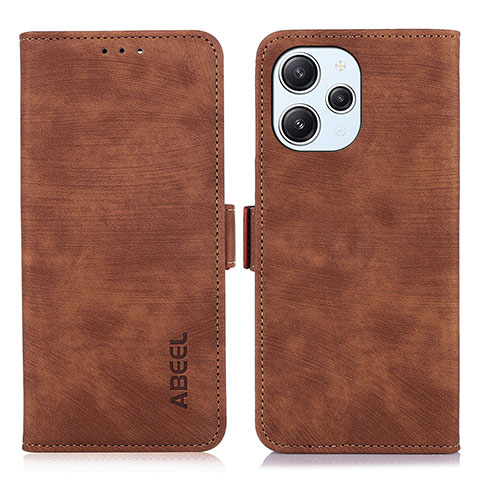 Custodia Portafoglio In Pelle Cover con Supporto K01Z per Xiaomi Redmi 12 4G Marrone