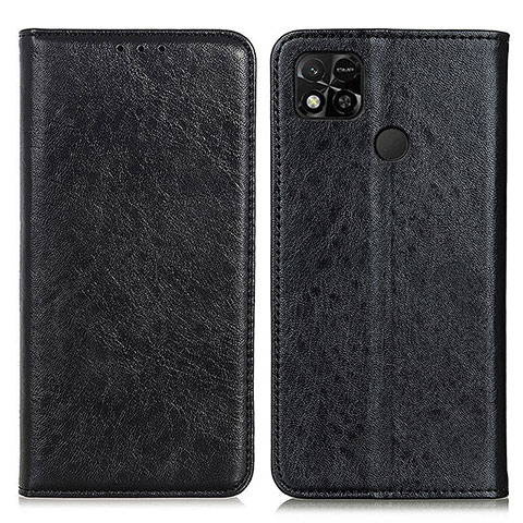 Custodia Portafoglio In Pelle Cover con Supporto K01Z per Xiaomi Redmi 9C NFC Nero