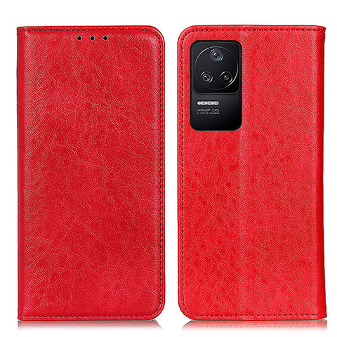 Custodia Portafoglio In Pelle Cover con Supporto K01Z per Xiaomi Redmi K40S 5G Rosso