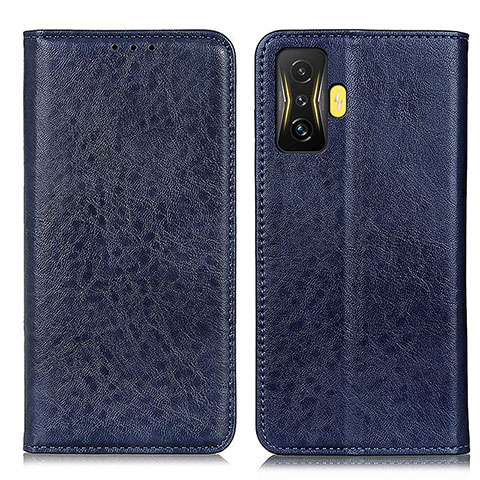 Custodia Portafoglio In Pelle Cover con Supporto K01Z per Xiaomi Redmi K50 Gaming 5G Blu