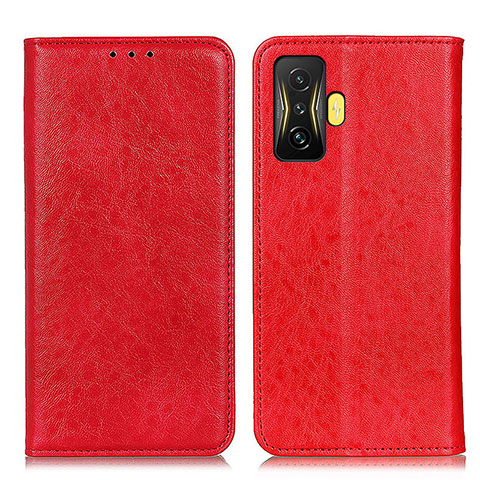 Custodia Portafoglio In Pelle Cover con Supporto K01Z per Xiaomi Redmi K50 Gaming 5G Rosso