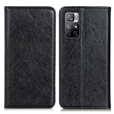 Custodia Portafoglio In Pelle Cover con Supporto K01Z per Xiaomi Redmi Note 11 5G Nero