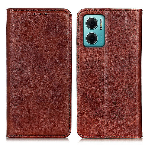 Custodia Portafoglio In Pelle Cover con Supporto K01Z per Xiaomi Redmi Note 11E 5G Marrone