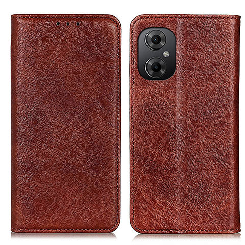 Custodia Portafoglio In Pelle Cover con Supporto K01Z per Xiaomi Redmi Note 11R 5G Marrone