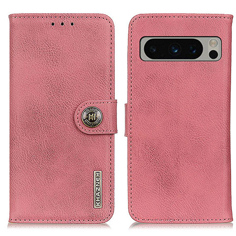 Custodia Portafoglio In Pelle Cover con Supporto K02Z per Google Pixel 8 Pro 5G Rosa