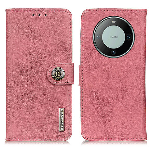 Custodia Portafoglio In Pelle Cover con Supporto K02Z per Huawei Mate 60 Pro Rosa