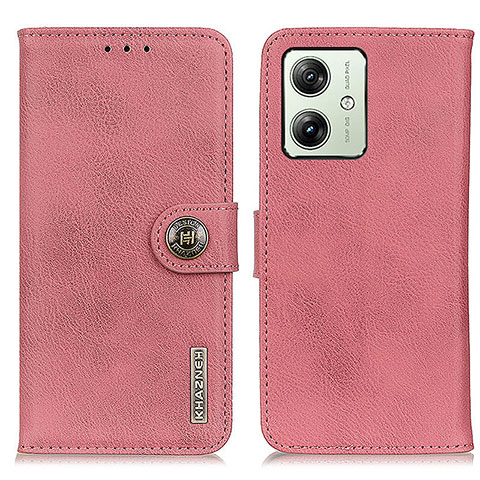 Custodia Portafoglio In Pelle Cover con Supporto K02Z per Motorola Moto G54 5G Rosa