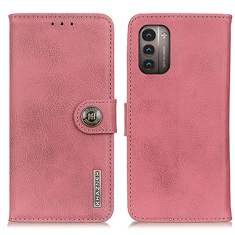 Custodia Portafoglio In Pelle Cover con Supporto K02Z per Nokia G11 Rosa