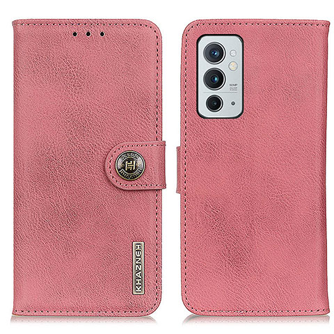 Custodia Portafoglio In Pelle Cover con Supporto K02Z per OnePlus 9RT 5G Rosa