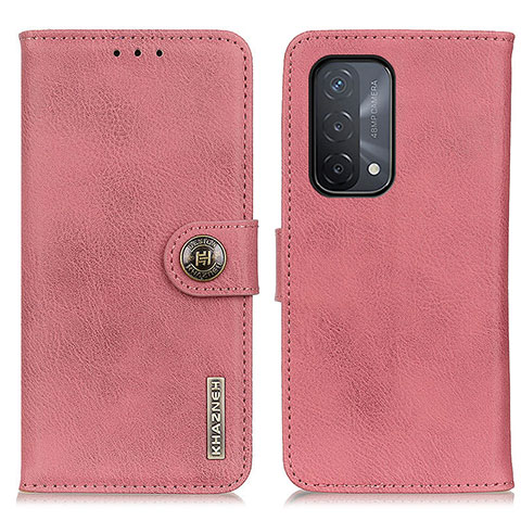 Custodia Portafoglio In Pelle Cover con Supporto K02Z per Oppo A54 5G Rosa