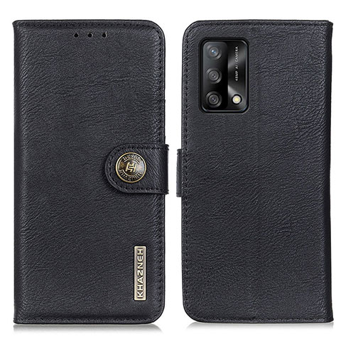 Custodia Portafoglio In Pelle Cover con Supporto K02Z per Oppo F19 Nero