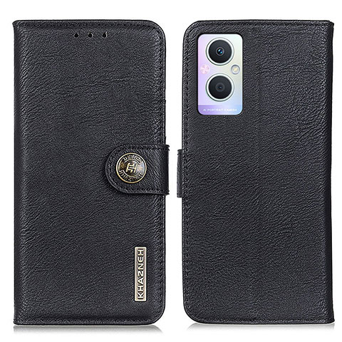 Custodia Portafoglio In Pelle Cover con Supporto K02Z per Oppo F21 Pro 5G Nero