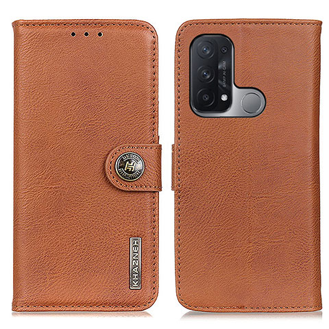 Custodia Portafoglio In Pelle Cover con Supporto K02Z per Oppo Reno5 A Marrone