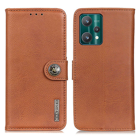 Custodia Portafoglio In Pelle Cover con Supporto K02Z per Realme 9 Pro 5G Marrone