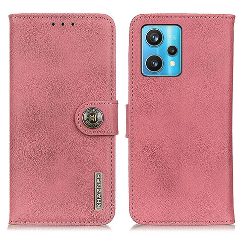 Custodia Portafoglio In Pelle Cover con Supporto K02Z per Realme 9 Pro+ Plus 5G Rosa