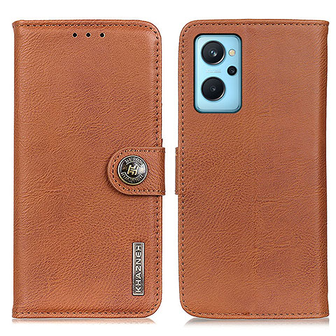 Custodia Portafoglio In Pelle Cover con Supporto K02Z per Realme 9i 4G Marrone