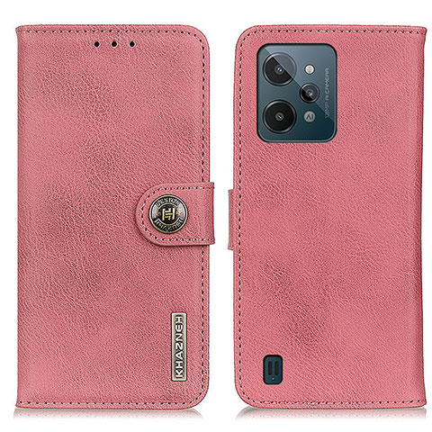 Custodia Portafoglio In Pelle Cover con Supporto K02Z per Realme C31 Rosa