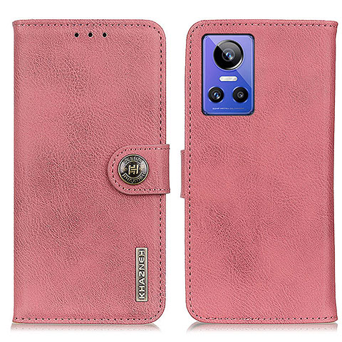 Custodia Portafoglio In Pelle Cover con Supporto K02Z per Realme GT Neo3 5G Rosa