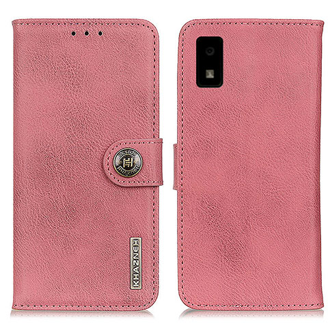 Custodia Portafoglio In Pelle Cover con Supporto K02Z per Sharp Aquos wish2 Rosa