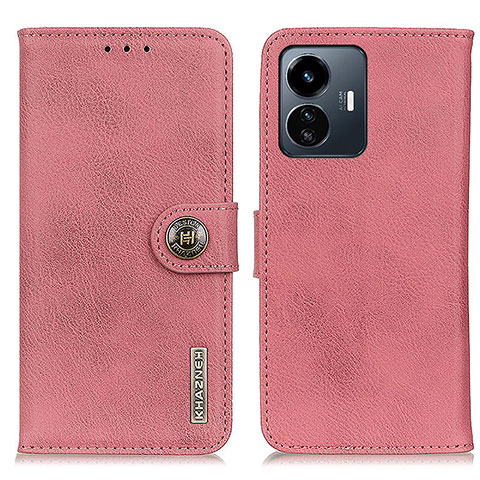 Custodia Portafoglio In Pelle Cover con Supporto K02Z per Vivo Y77e t1 Rosa